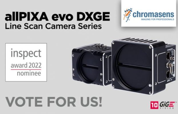allPIXA evo DXGE Dual 10GiGE Line Scan Camera nominated for inspect award 2022